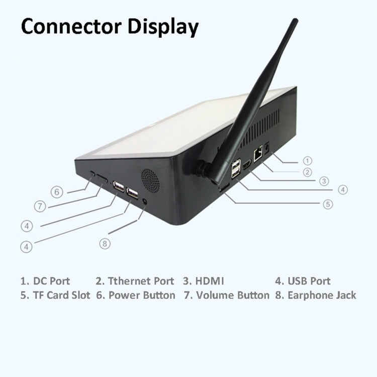 Pipo X9 TV Box 8.9 inch Touchscreen Android 7.0 Tablet Mini PC, RK3288, Quad Core 1.8GHz, RAM: 2GB, ROM: 32GB, Support WiFi / Bluetooth / Ethernet / HDMI / TF Card, Pipo X9