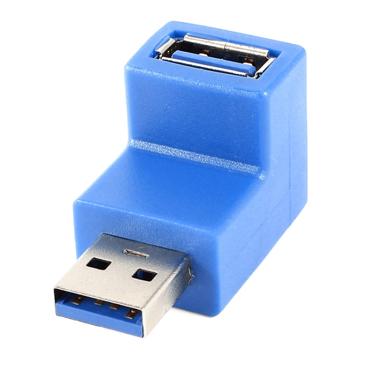 USB 3.0 AM to USB 3.0 AF Cable Adapter (Blue), AM to AF, UP Angle AM to AF