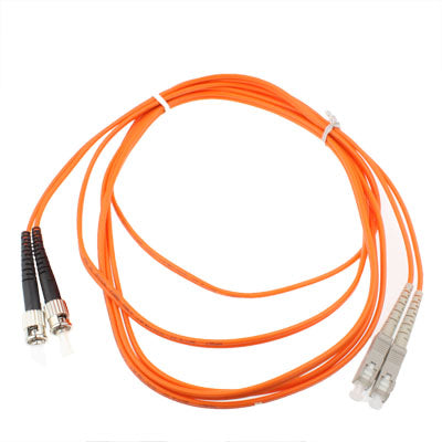 SC-ST Dual-Core Multi Mode Fiber Optic Jumper,Length: 3m, Dual-Core Multi Mode