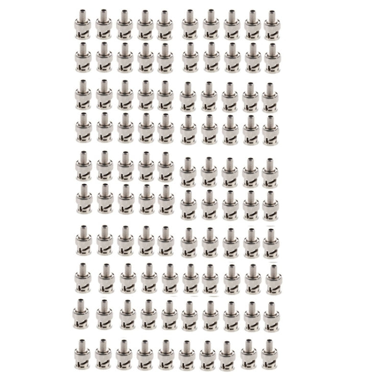 100 PCS UG1789 Crimp 3 in 1 BNC Male Connector Adapter for RG59 Coaxial Cable, UG1789