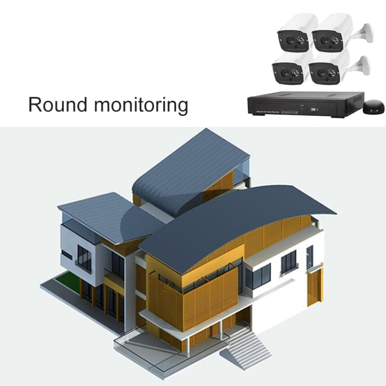 N4B7MPoe 4Ch 720P P2P ONVIF 1.0 Mega Pixel IP Camera NVR Kit, Support Night Vision / Motion Detection, IR Distance: 20m, N4B7MPoe/Kit