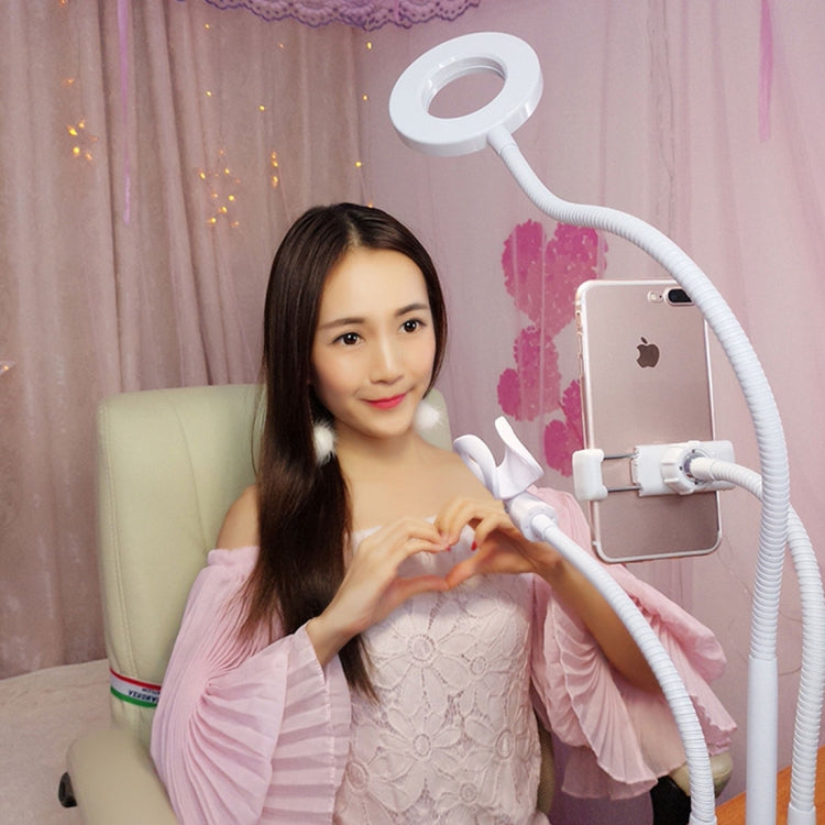for Studio Recording, Live Broadcast, Live Show, KTV, etc., Microphone Clip+Phone Holder(White)