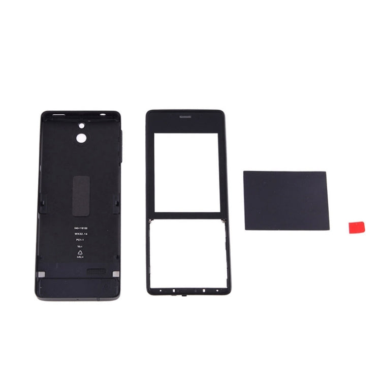 Full Housing Cover (Front Cover + Battery Back Cover) for Nokia 515, For Nokia 515 Black