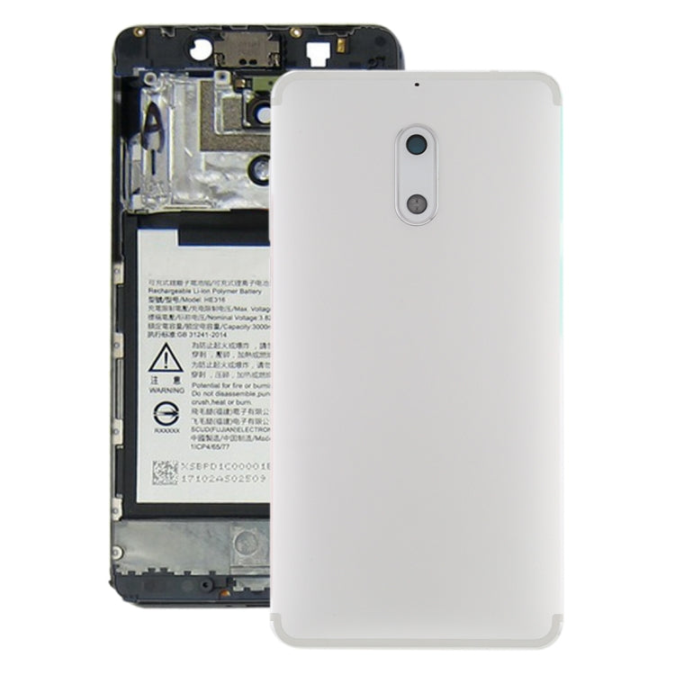 Battery Back Cover with Camera Lens Frame & Side Keys for Nokia 6 TA-1000 TA-1003 TA-1021 TA-1025 TA-1033 TA-1039, For Nokia 6