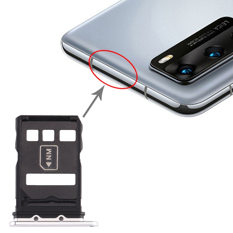 SIM Card Tray + NM Card Tray for Huawei P40, For Huawei P40