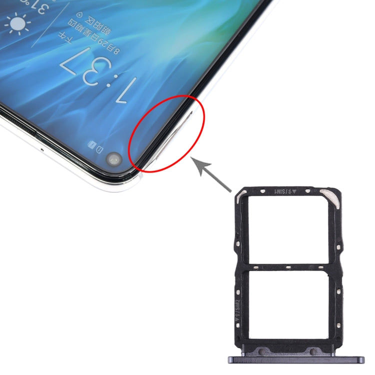 SIM Card Tray + SIM Card Tray for Huawei Honor 20S, For Huawei Honor 20S (Dark Blue), For Huawei Honor 20S