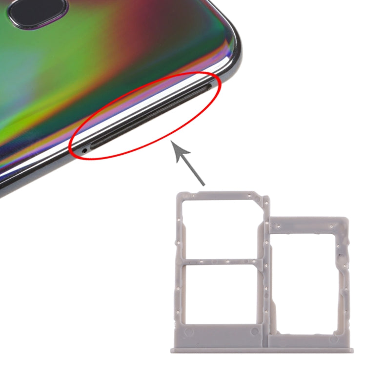 For Galaxy A40 SIM Card Tray + SIM Card Tray + Micro SD Card Tray, For Samsung Galaxy A40 (Dark Blue), For Samsung Galaxy A40, For Galaxy A40(Red), For Galaxy A40