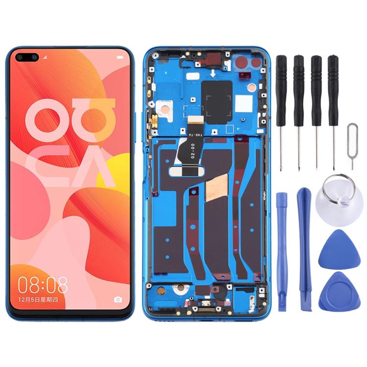LCD Screen and Digitizer Full Assembly with Frame for Huawei Nova 6 5G, For Huawei Nova 6 5G, For Huawei Nova 6 5G(Purple), For Huawei Nova 6 5G (Dark Blue)