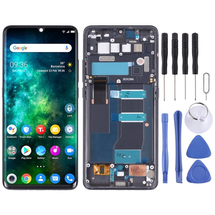 Original LCD Screen and Digitizer Full Assembly with Frame for TCL 10 Pro, For TCL 10 Pro(Original), For TCL 10 Pro