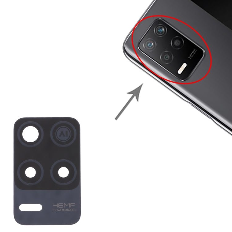 For OPPO Realme Q3 5G 10pcs Back Camera Lens, For OPPO Realme Q3 5G