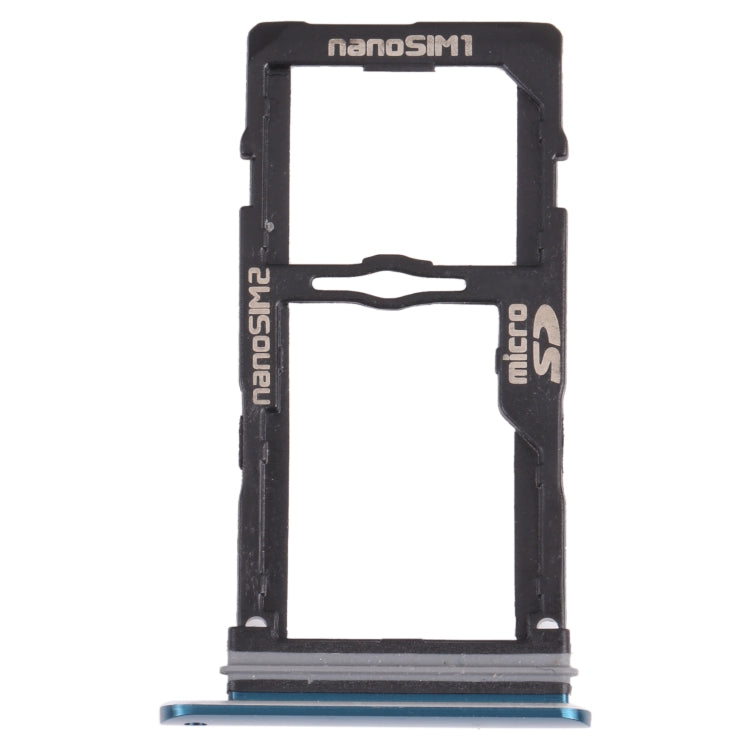 Nano SIM Card Tray + Nano SIM Card Tray / Micro SD Card Tray for LG G8S ThinQ LMG810, LM-G810, LMG810EAW, For LG G8S ThinQ