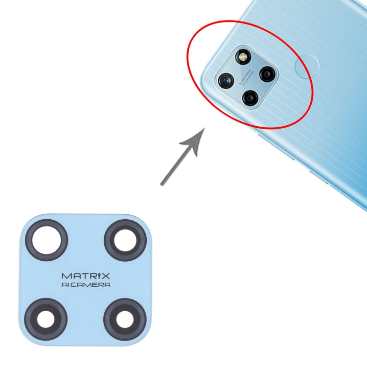 For OPPO Realme C25Y RMX3265, RMX3268 10pcs Back Camera Lens, For OPPO Realme C25Y
