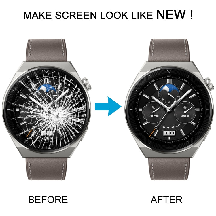 For Huawei Watch GT 3 Pro 42mm ODN-B19 OEM Front Screen Outer Glass Lens with OCA Optically Clear Adhesive, For Huawei Watch 3 Pro 48mm / 3 Pro NEW 48mm