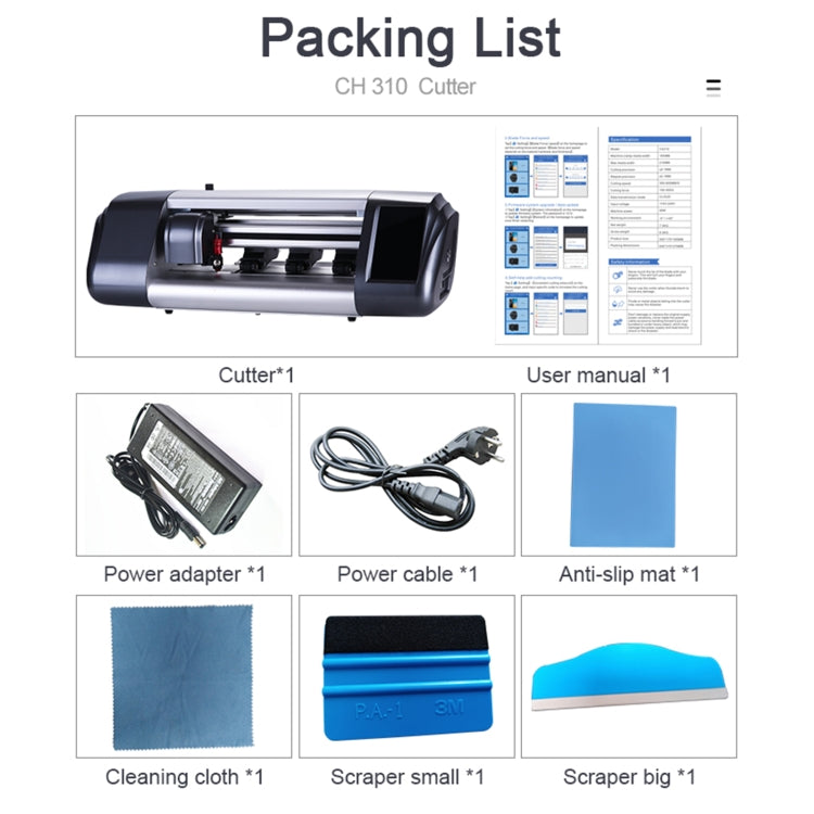 CH310 Unlimited Operations Mobile Phone Screen Protector Cutting Machine, US Plug, CH310 US Plug, CH310 UK Plug, CH310 EU Plug, CH310 AU Plug
