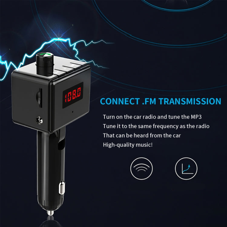 BS6 Wireless Car Bluetooth Aux Interface MP3 Player Swivel USB Port Charger