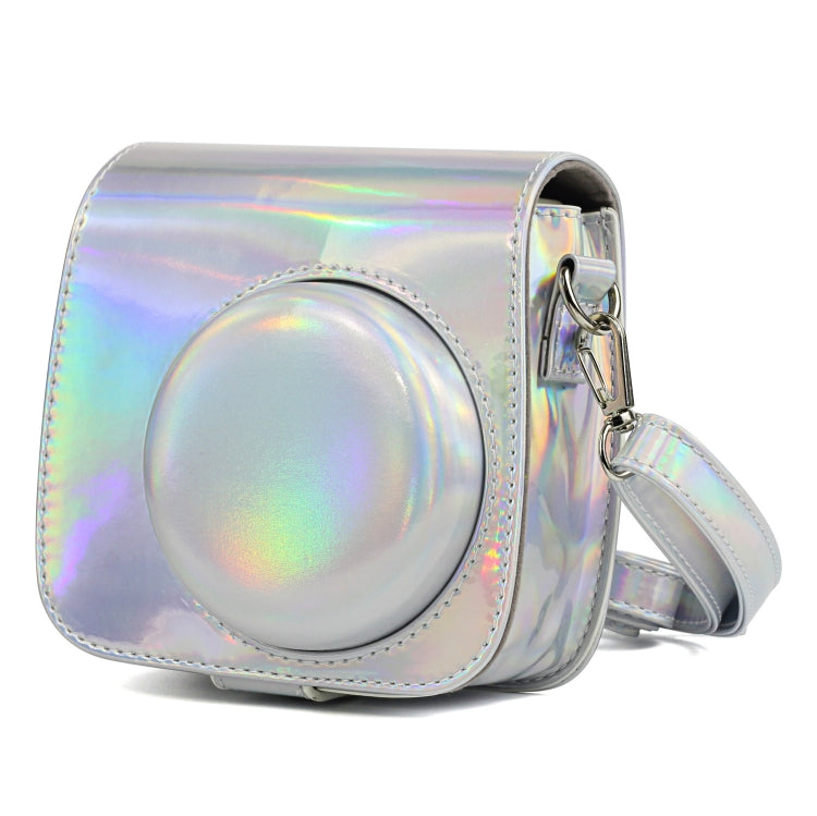 Aurora Oil Paint Full Body Camera PU Leather Case Bag with Strap for FUJIFILM instax mini 9 / mini 8+ / mini 8