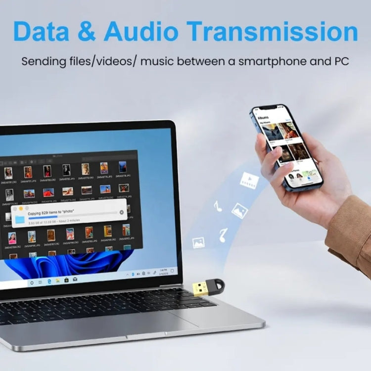 B-001 Mini Bluetooth 5.3 Adapter Transmitter Receiver Wireless USB Dongle Adapter