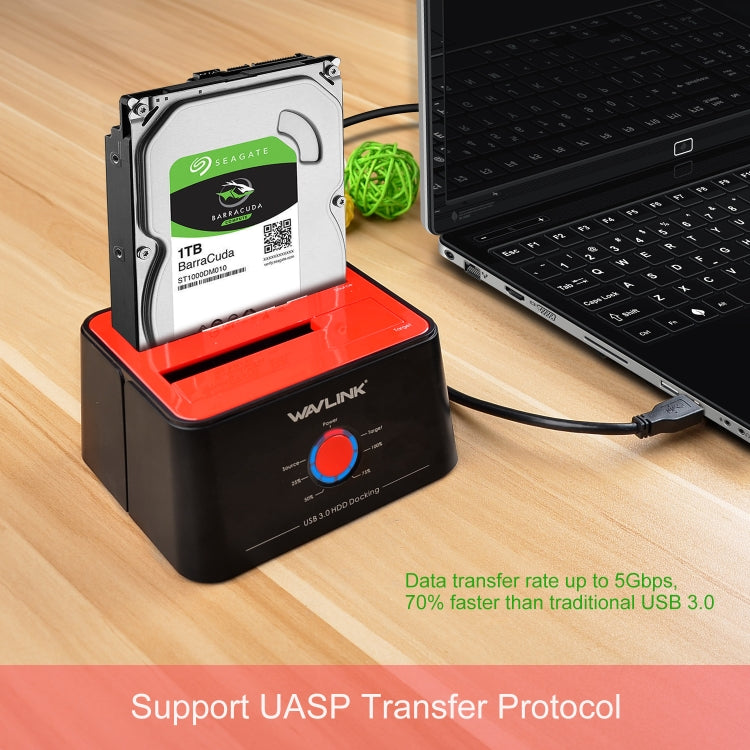 Wavlink ST334U SSD Dual Bay External Hard Drive Docking Station USB 3.0 to SATA I/II/III, ST334U