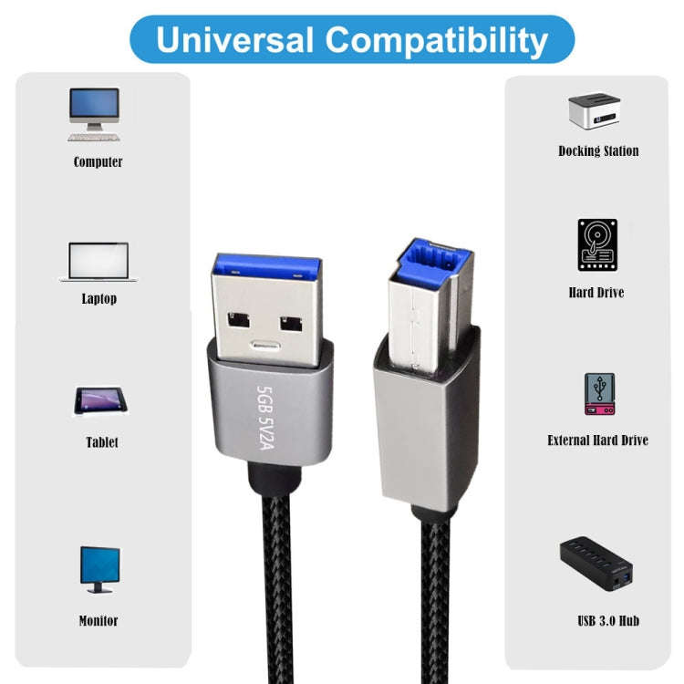 JUNSUNMAY USB 3.0 Male to USB 3.0 Male Cord Cable Compatible with Docking Station, 0.3m, 1m, 2m