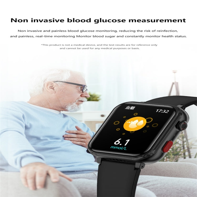 G18 1.83 inch Color Screen Smart Watch Leather Strap, Support Noninvasive Blood Sugar / Uric Acid