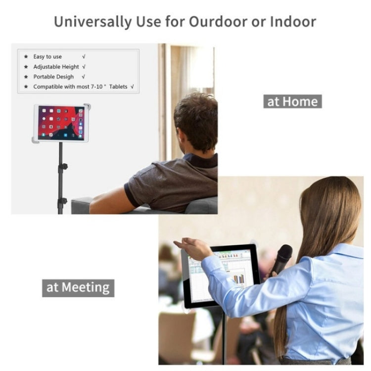 XWJ-LP002 For 7.9-12 inch Tablet Portable 360 Degree Rotation Aluminum Alloy Tripod, XWJ-LP002