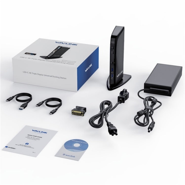 WAVLINK UG39PD1 13 in 1 Type-C Triple Monitors 4K HD Docking Station, US Plug, UK Plug, EU Plug, AU Plug