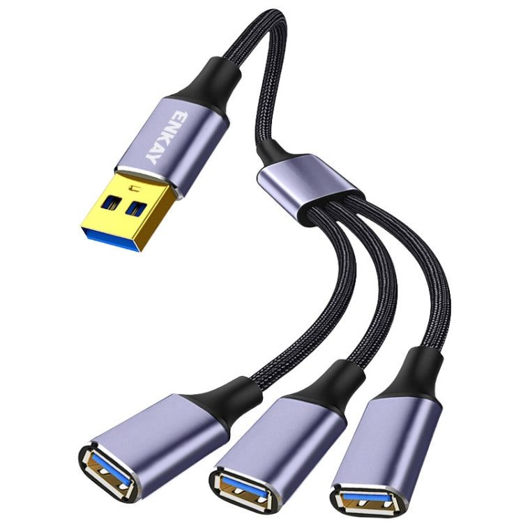 ENKAY ENK-CB172 USB 2.0 to 3 USB 2.0 OTG Splitter Y Cable Extension Cord, 0.5m, 1.2m