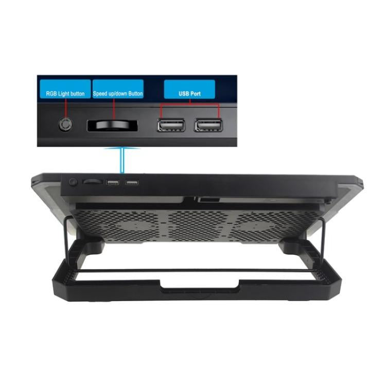 CP252 Adjustable Angle Notebook Cooler Stand Dual Fan Laptop Cooling Pad, CP252