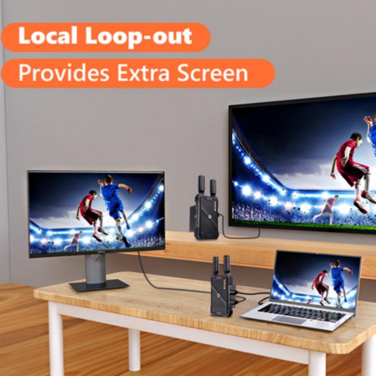 BOVBOX 082 1080P H.265 Low Latency 400m Transmitter Receiver HDMI Wireless Extender, US Plug, UK Plug, EU Plug, AU Plug