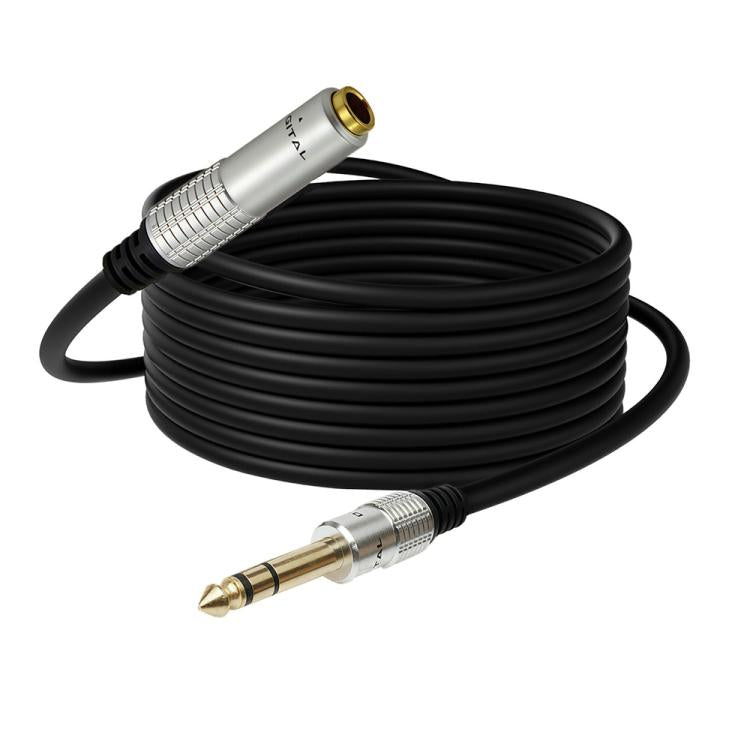 JUNSUNMAY 6.35mm 1/4 inch Male to Female Stereo Headphone Guitar Extension Cable Cord, 0.3m, 1.8m, 3m, 5m, 10m