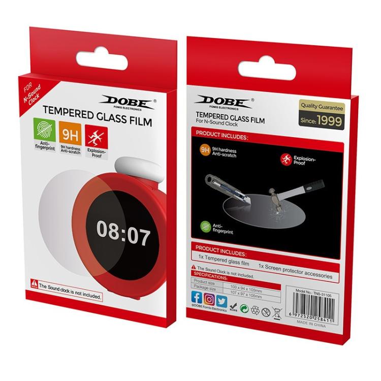 DOBE Smart Motion Alarm Tempered Glass Protective Film, For Nintendo Sound Clock Alarmo