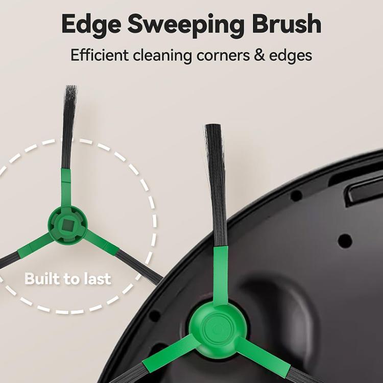 JUNSUNMAY 6pcs Sweeper Triangle Side Brush for iRobot Roomba Plus 405 / 505 Combo, Triangle Side Brush