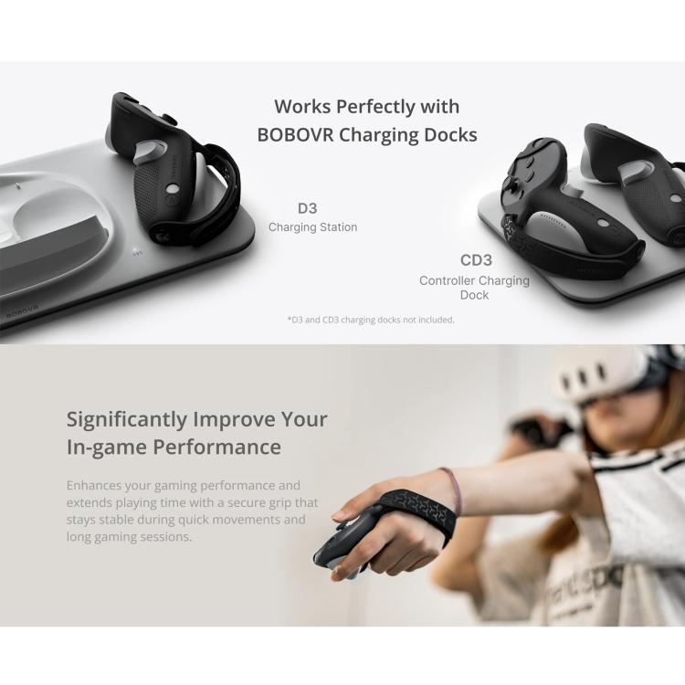 BOBOVR G3 For Meta Quest 3 / Quest 3S Controller Silicone Protective Grip Cover Set, G3