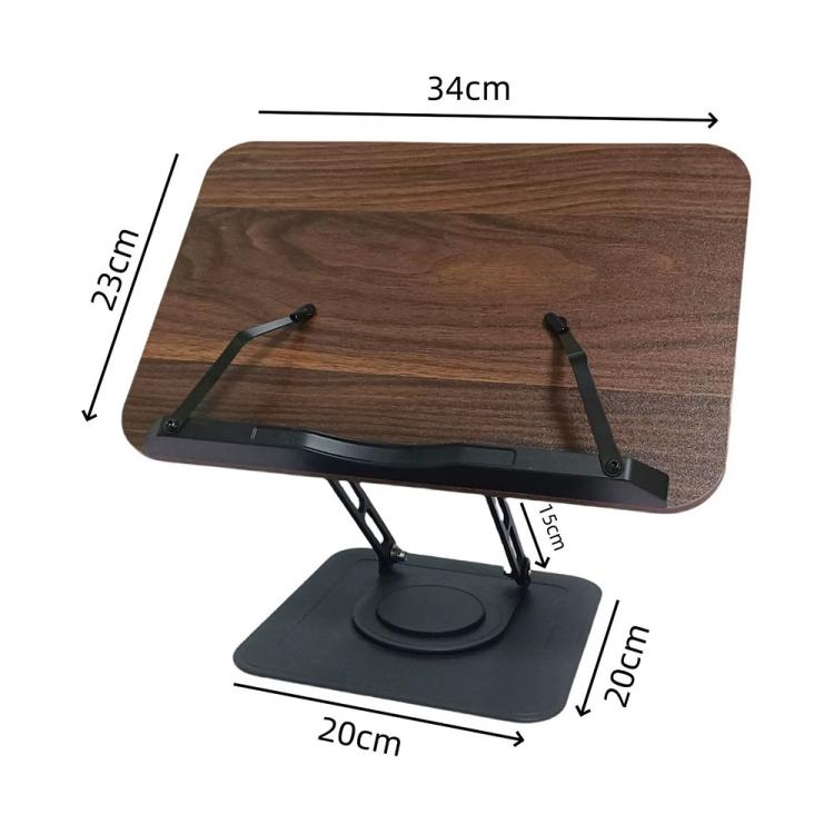 RS-01 Wooden Panel Laptop Support Desktop Book Holder Multifunctional Rotating Reading Stand, RS-01