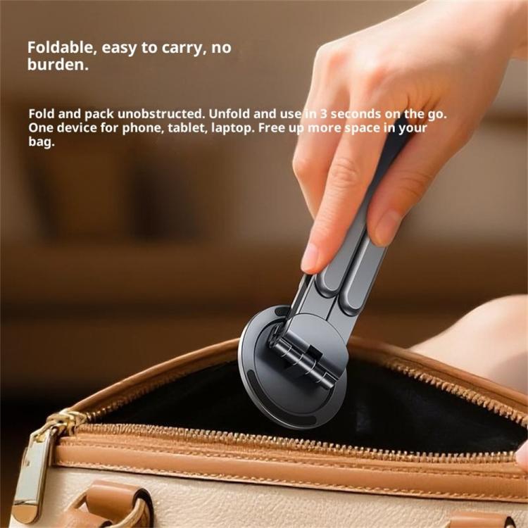 E05 Multi-Function Magnetic Aluminum Alloy Phone Holder Portable Desktop Stand for Tablet PC, E05
