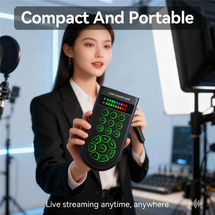 Z8 Live Streaming Gaming Handheld Voice Changer for Phone Computer Karaoke Recording, Z8