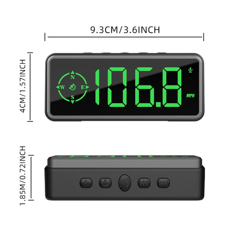 C79 Overspeed Head-Up Warning Device Vehicle Multifunctional HUD GPS Speedometer Display