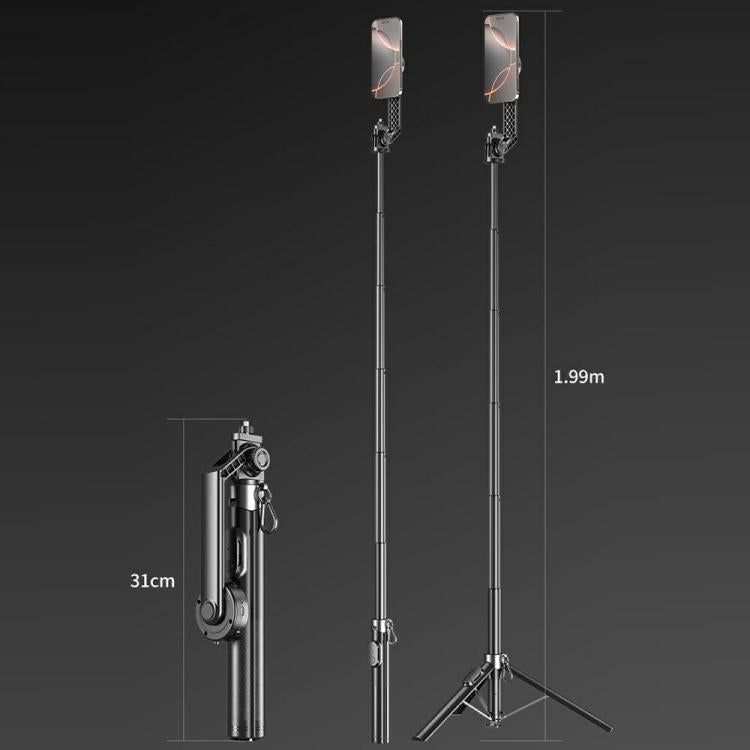 P62 For Smartphone Live Streaming Electric Suction Cup Extendable Monopod Bluetooth Tripod, P62