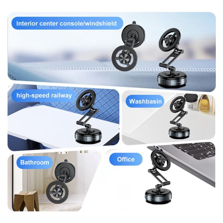 JY25-8 Vacuum Adhesion Suction Cup Magnetic Car Dashboard Phone Holder, JY25-8