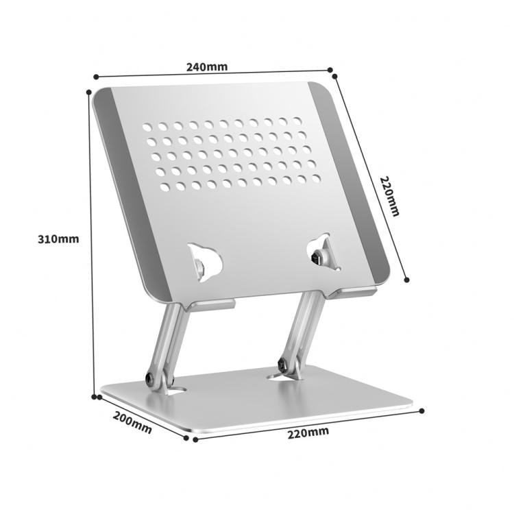 0031 For Laptop / Tablet Cooling Metal Support Adjustable Height Angle Desktop Stand, Basic Edition