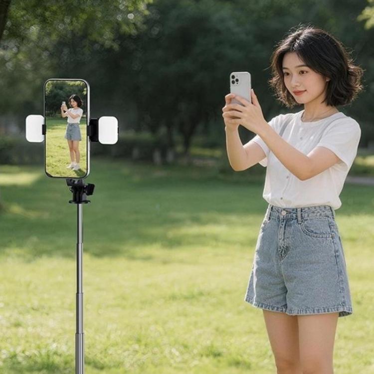 X5SE Portable Live Streaming Phone Stand 1.7m Extension Bluetooth Remote Control Selfie Stick Tripod, X5SE