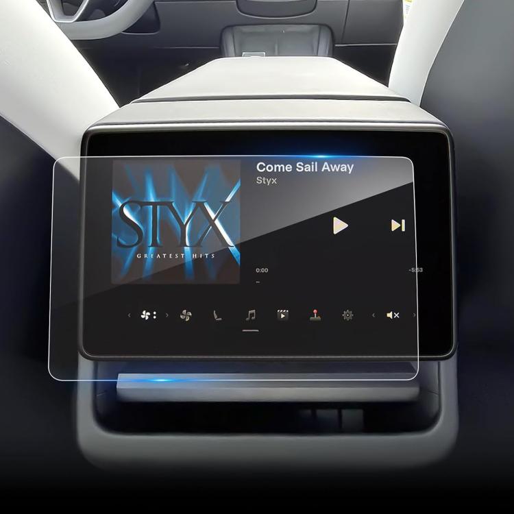 8 inch Screen Rear Seat Anti-Fingerprint HD Curved-Edge Tempered Glass Film, For Tesla Model Y Refresh 2025, For Tesla Model 3 Refresh, For Tesla Model 3 / Y