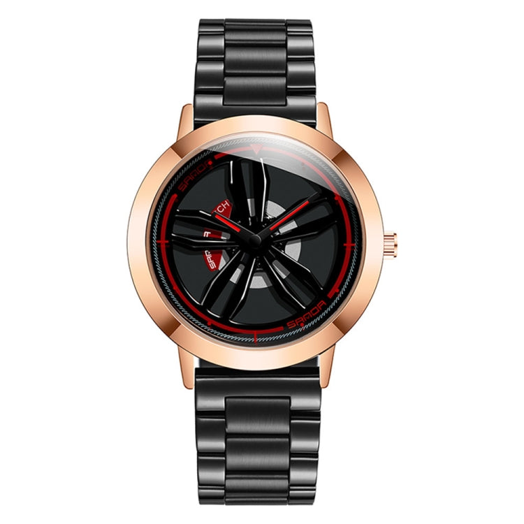 SANDA1009 Watch Man Student Casual Waterproof Steel Band Watch Man