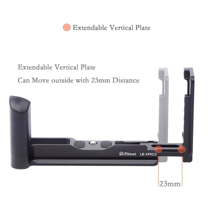 Vertical Shoot Quick Release L Plate Bracket Base Holder for FUJIFILM X Pro 3, For FUJIFILM X Pro 3