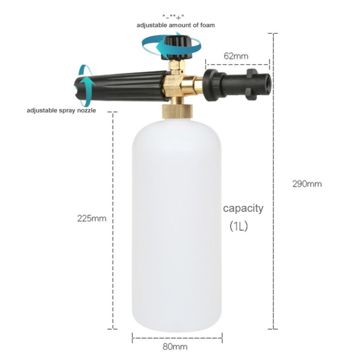 High Pressure Car Wash Foam Gun Soap Foamer Generator Water Sprayer Gun Snow Foam Lance Auto Car Washer For Karcher K2-K7, Soap Foamer Bottle