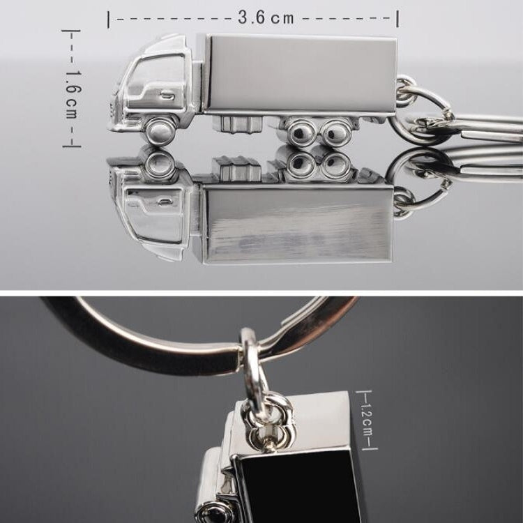 2 PCS Creative Keychain Metal Solid Van Gift Pendant, Van Shape
