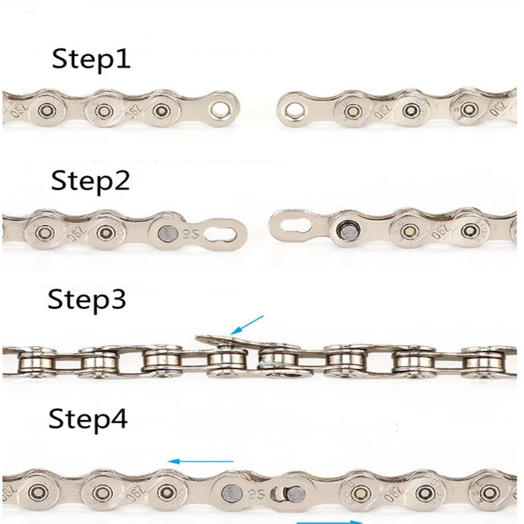 3 Pairs Bicycle Chain Magic Buckle Chain Joint, KM- 9 Speed