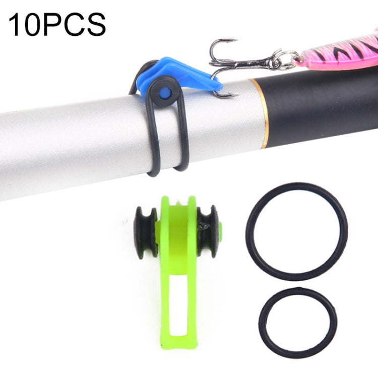 10 PCS/Bag Plastic Fishing Hook Keeper for Fishing Rod Pole Fishing Lures Bait Safety Holder Fishing Tackle, Red, Purple, Black, Blue, Yellow, Pink, Orange, Green