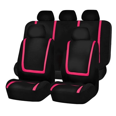 Universal Car Seat Cover Polyester Fabric Automobile Seat Covers Car Seat Cover Vehicle Seat Protector Interior Accessories, 4pcs Set Black, 4pcs Set Red, 4pcs Set Beige, 4pcs Set Gray, 4pcs Set Blue, 4pcs Set Pink, 9pcs Set Black, 9pcs Set Red...