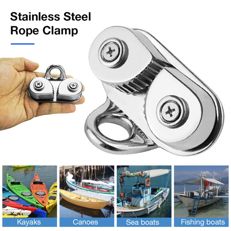 Marine Sailboat 316 Stainless Steel Pulley Rope Clamp, 316 Stainless Steel